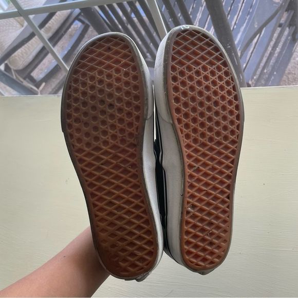 VANS Black Leather Slip Ons 721461 - Picture 11 of 11